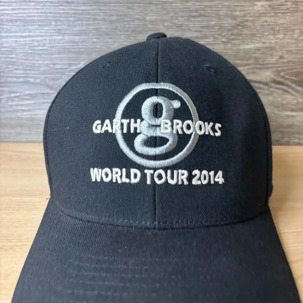 Garth Brooks Hat Cap Strap Back Black World Tour Embroidered Country Music 2014